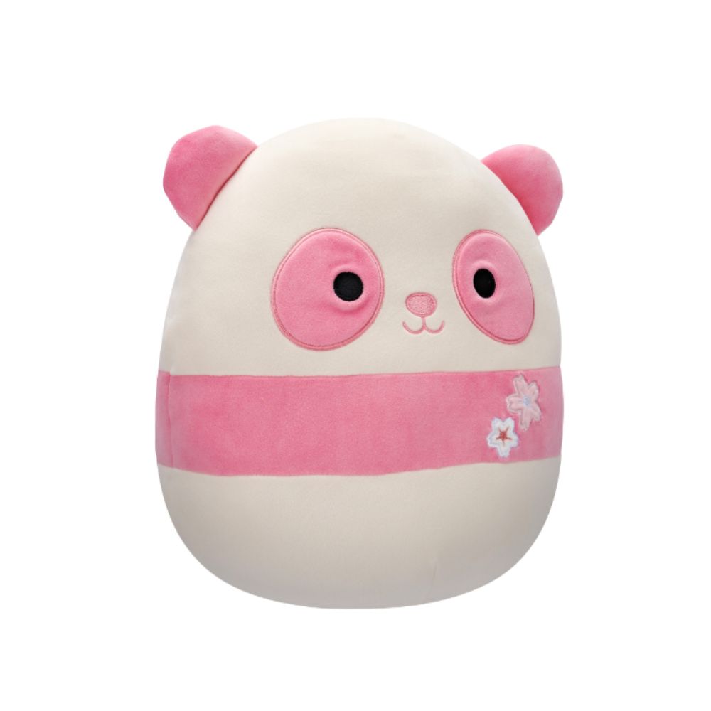 Squishmallows - Matlin Panda With Sakura Flowers Plush Toy - 30cm - Pink/White