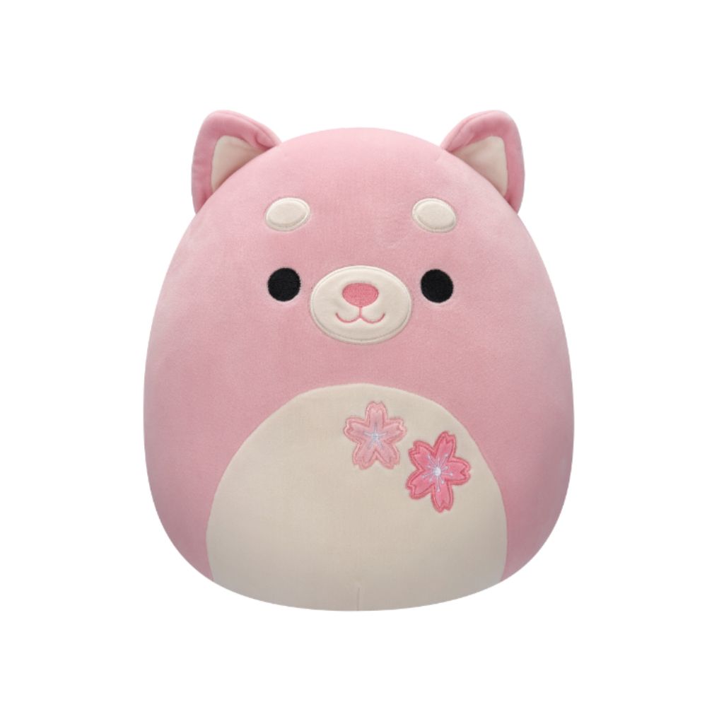 Squishmallows - Etude Shiba With Sakura Flowers Plush Toy - 30cm - Pink