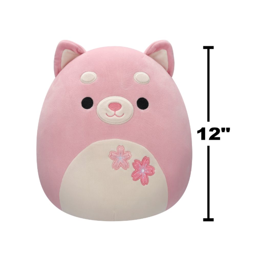 Squishmallows - Etude Shiba With Sakura Flowers Plush Toy - 30cm - Pink