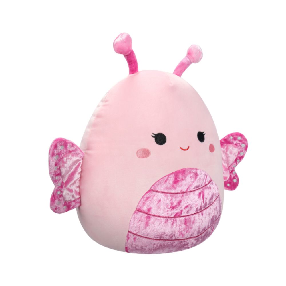 Squishmallows - Light Velvet Butterfly Plush Toy - 30cm - Pink