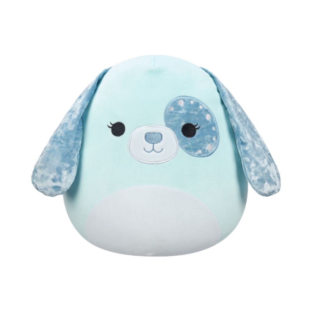 Squishmallows - Velvet Dog With Aqua Ears Plush Toy - 30cm - Light Aqua