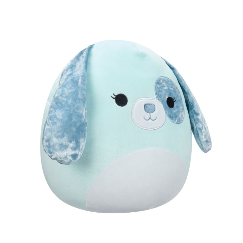 Squishmallows - Velvet Dog With Aqua Ears Plush Toy - 30cm - Light Aqua