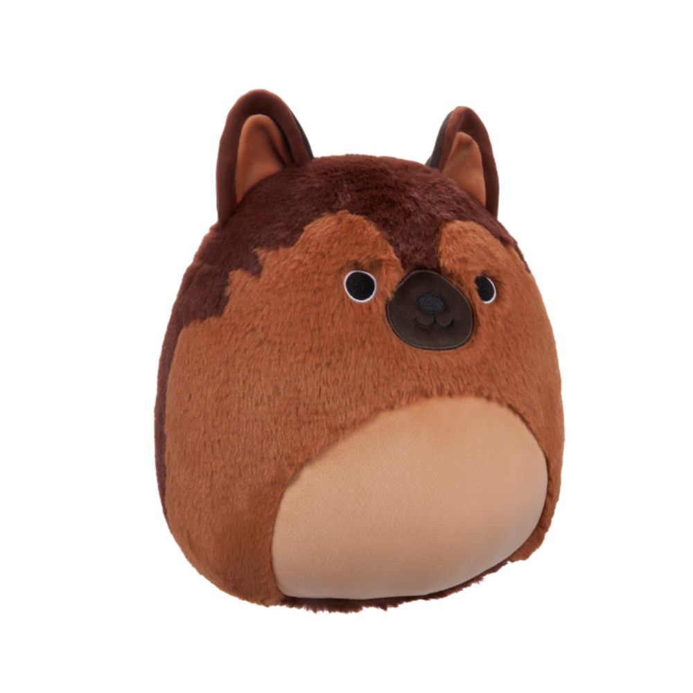 Squishmallows - Mario German Shepard Fuzzamallows Plush Toy - 30cm - Brown