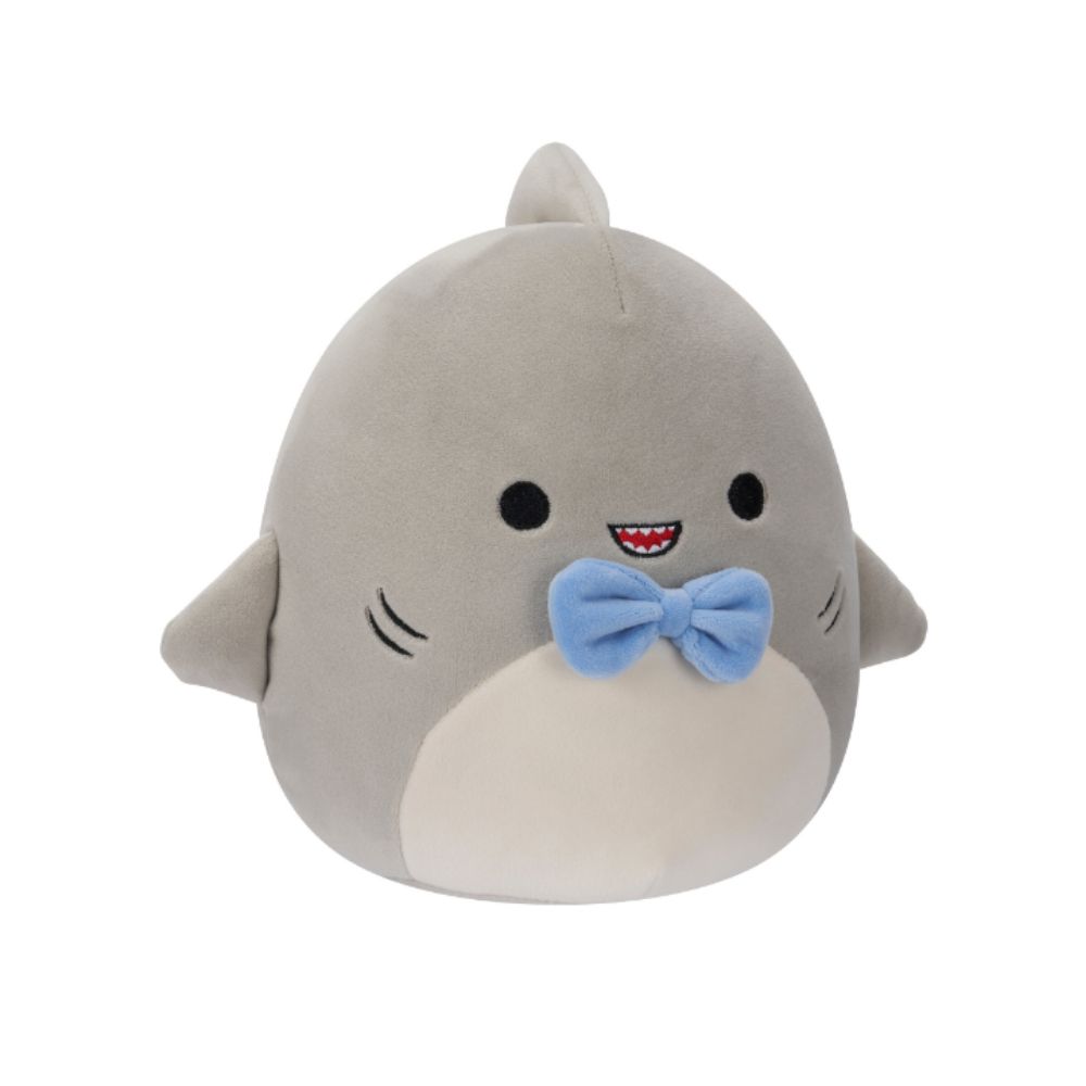 Squishmallows - Gordon Shark Blu Bowtie Plush Toy - 19cm - Grey