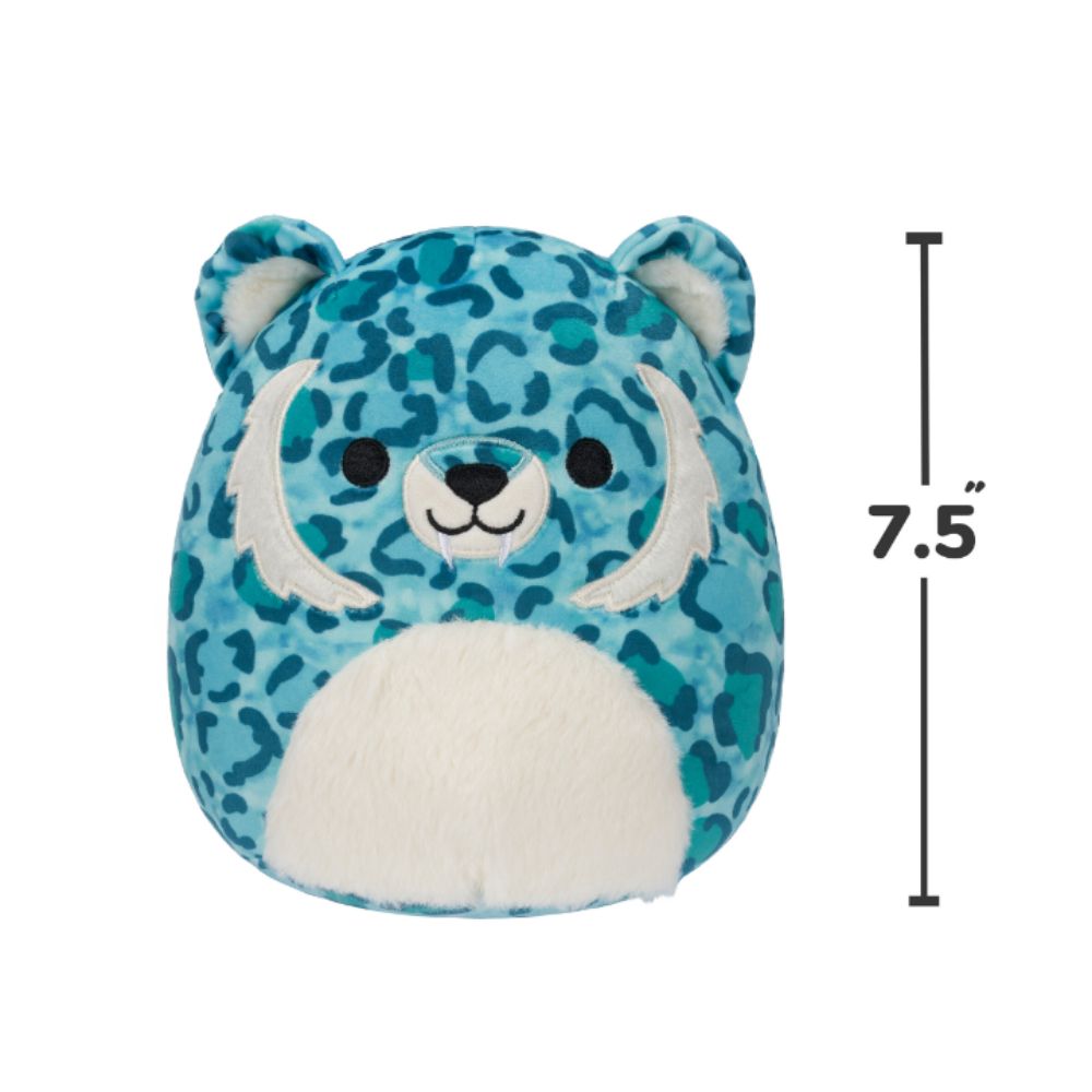 Squishmallows - Griff Inch Saber Tooth Tiger Plush Toy - 19cm - Aqua