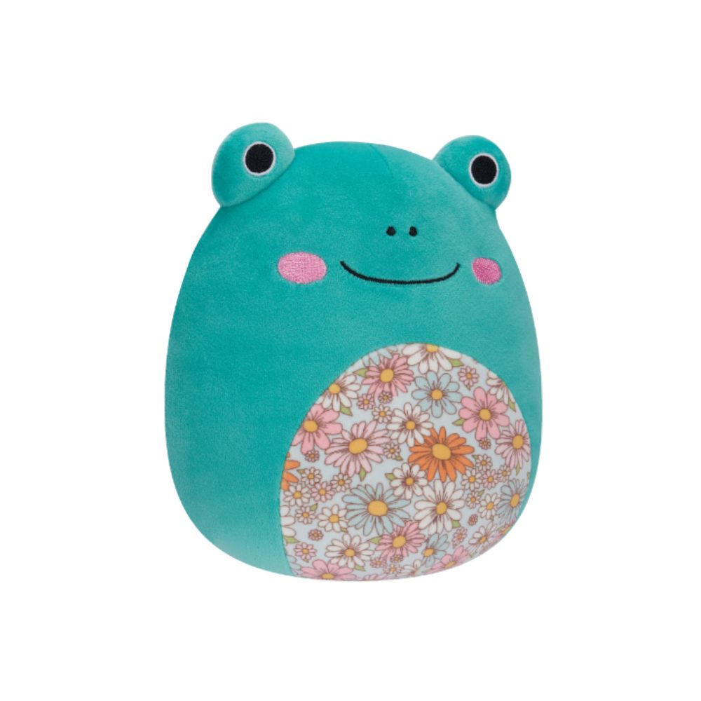 Squishmallows - Robert Frog With Floral Belly Plush Toy - 19cm - Aqua