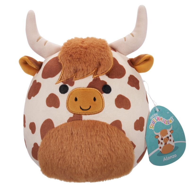 Squishmallows - Alonzo Highland Cow Plush Toy - 19 cm