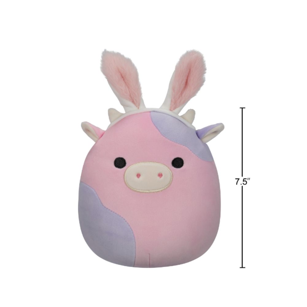 Squishmallows - Patty The Cow Plush Toy - 19cm - Pink/Purple