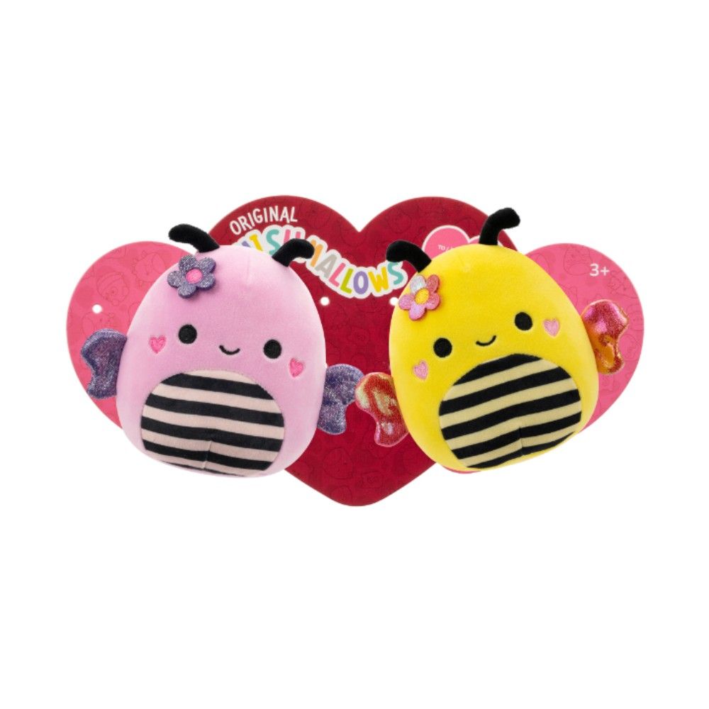 Squishmallows - Sunny The Yellow Bumblebee + Leonie The Pink Bumblebee - 7.5"