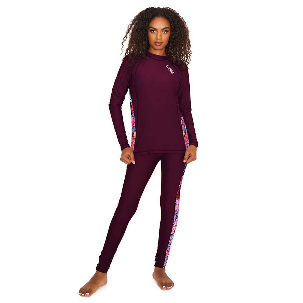 Coega Sunwear - Ladies Swim Tights - Purple Tropical