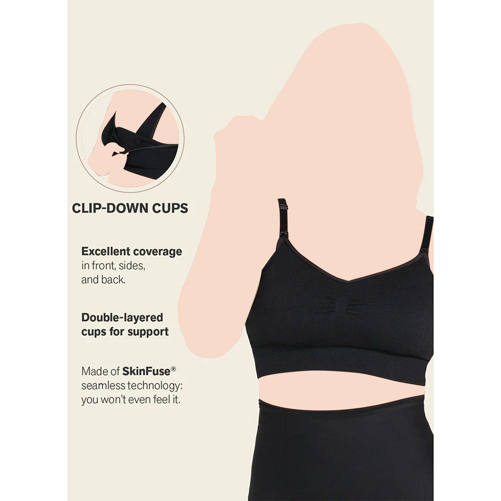 Mums & Bumps - Leonisa - High-Tech Clip Cup Maternity & Nursing Bra - Black