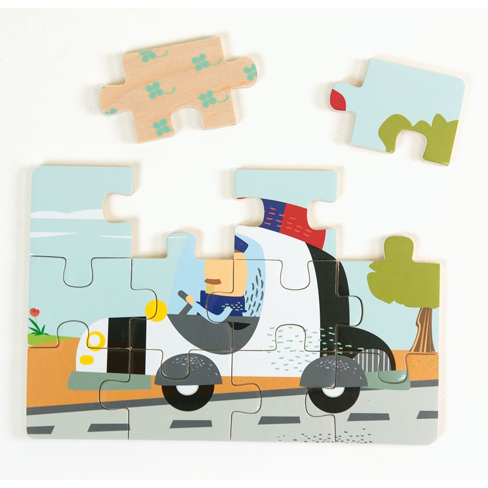 Andreu Toys - 4 Puzzles Diorama Transport - 48pcs