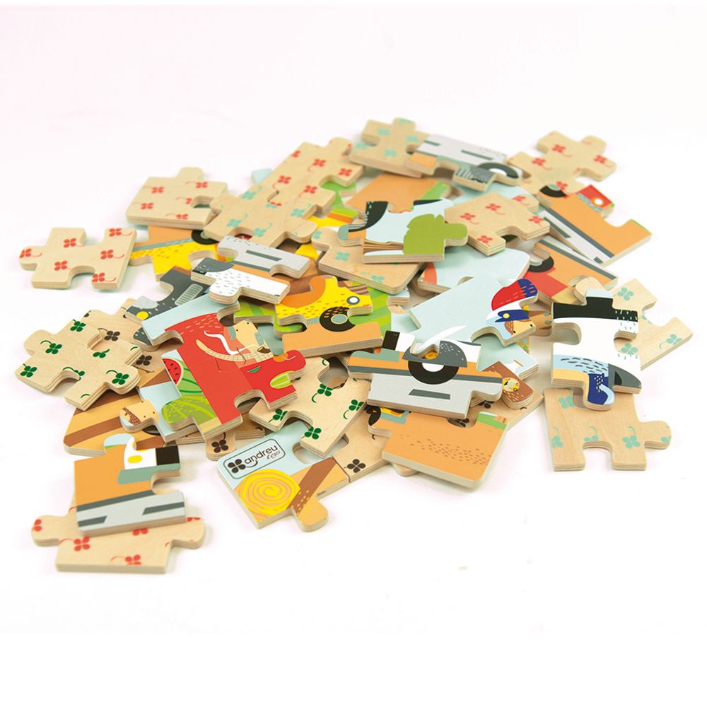 Andreu Toys - 4 Puzzles Diorama Transport - 48pcs