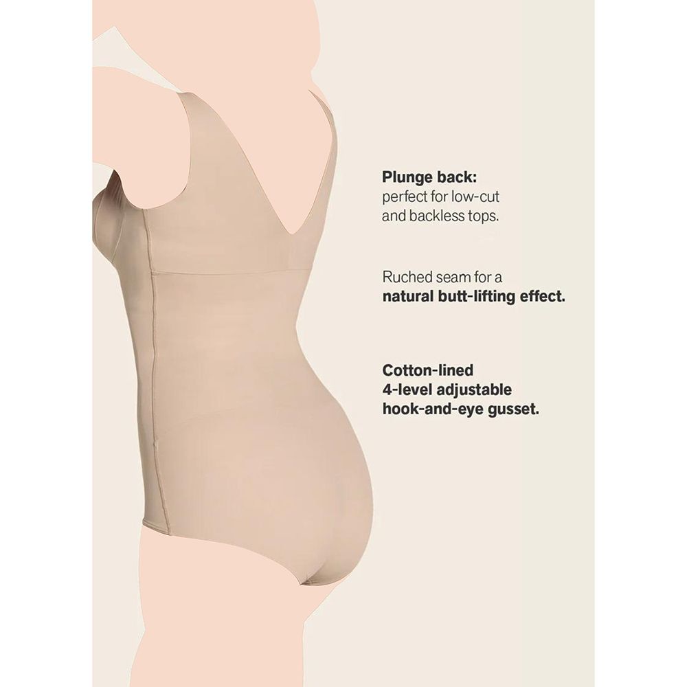 Mums & Bumps - Leonisa - Plunge Back Classic Sculpting Body Shaper - Nude