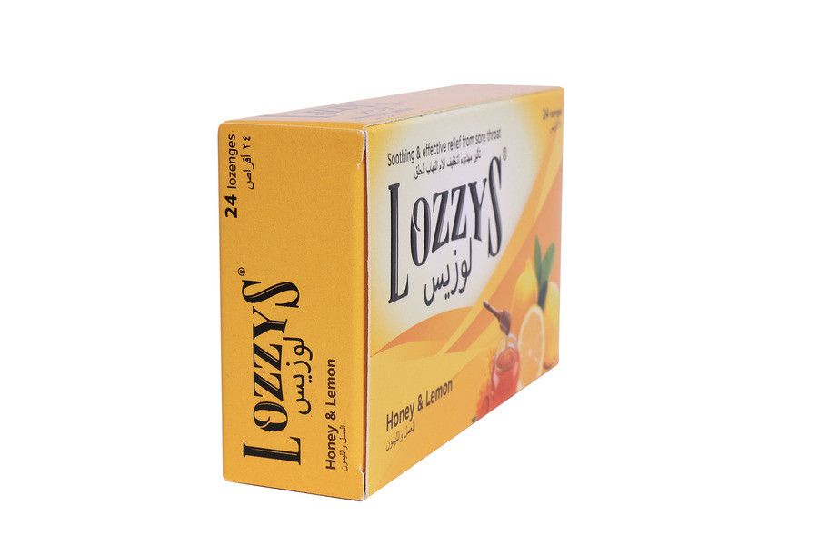 Lozzys - Sore Throat Relief Lozenges - Honey & Lemon - 24 Pcs