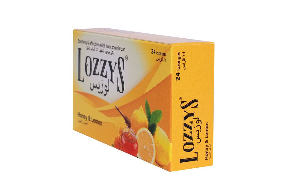 Lozzys - Sore Throat Relief Lozenges - Honey & Lemon - 24 Pcs