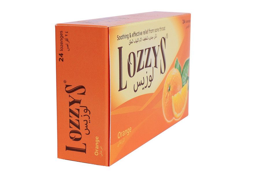 Lozzys - Sore Throat Relief Lozenges - Orange - 24 Pcs