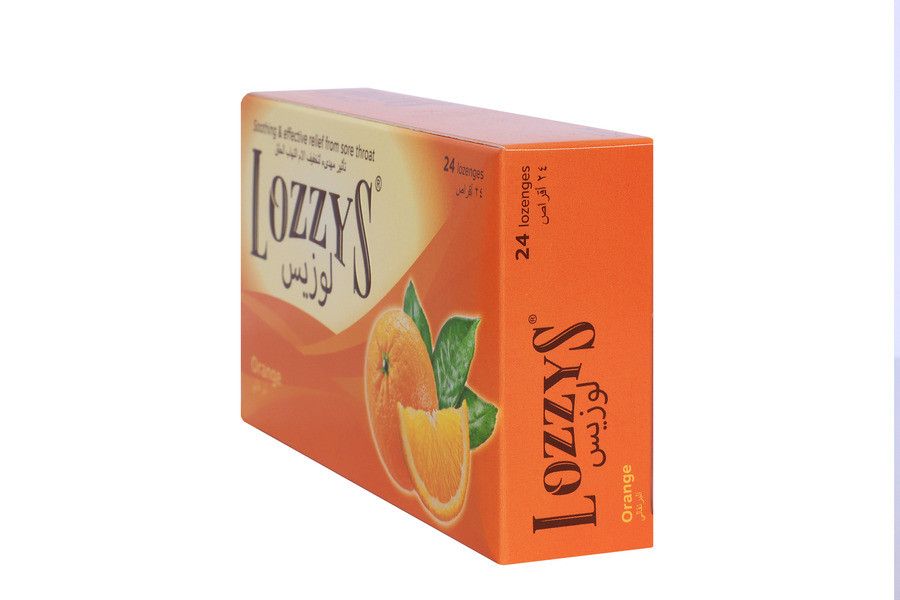 Lozzys - Sore Throat Relief Lozenges - Orange - 24 Pcs