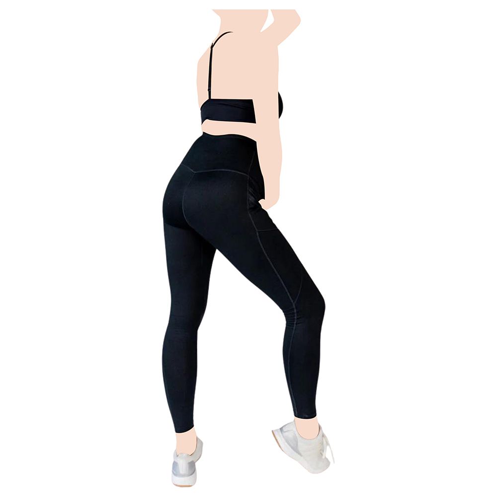 Mums & Bumps - Blanqi - Active Maternity Pocket Leggings - Black