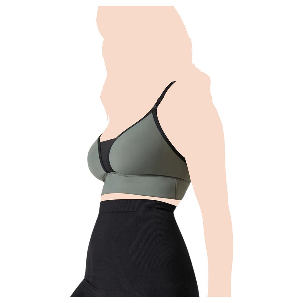 Mums & Bumps - Blanqi - Adjustable Racerback Nursing Bra - Olive Green