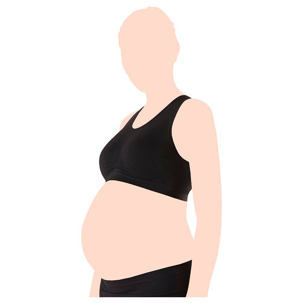 Mums & Bumps - Pregnancy & Sleep Bra - Black