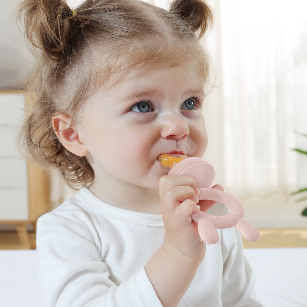 Haakaa - Freeze-N-Feed Fresh Food Feeder Teether And Nibble Tray Set - Lavender - 2pcs