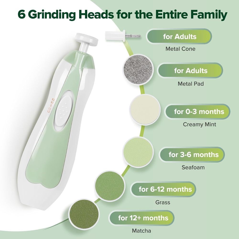 Haakaa - Electric Baby Nail Trimmer Set - Meadow