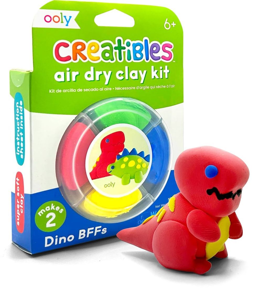 Ooly - Creatibles D.I.Y. Air Dry Clay Kit - Dino BFFs - 4 Pcs