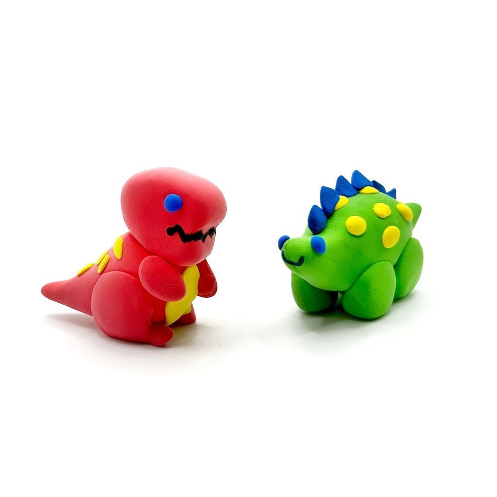 Ooly - Creatibles D.I.Y. Air Dry Clay Kit - Dino BFFs - 4 Pcs