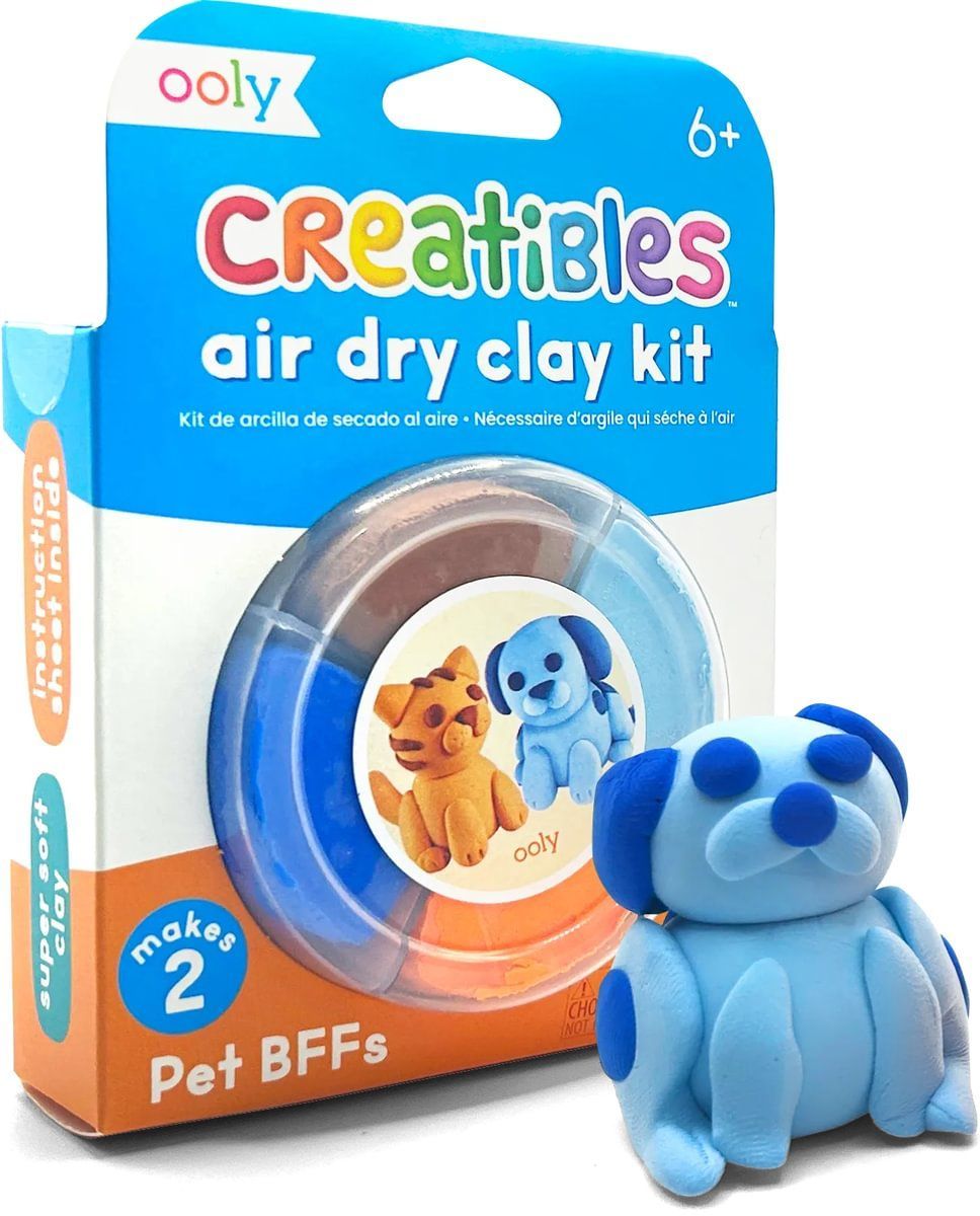 Ooly - Creatibles D.I.Y. Air Dry Clay Kit - Pet BFFs - 4 Pcs