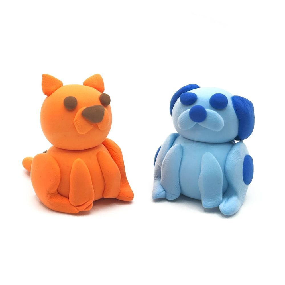 Ooly - Creatibles D.I.Y. Air Dry Clay Kit - Pet BFFs - 4 Pcs