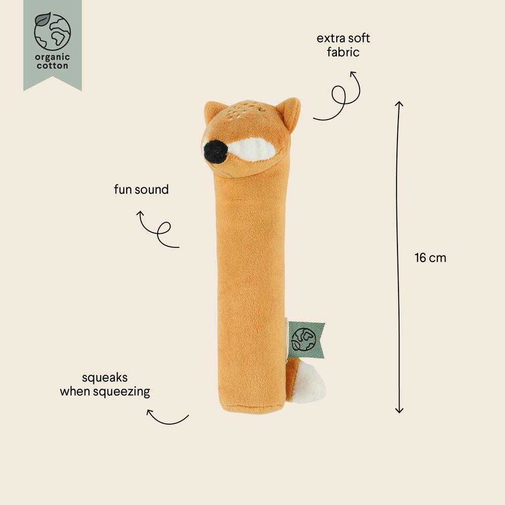 Trixie - Squeaker Plush Toy - Mr. Fox - Orange - 16cm