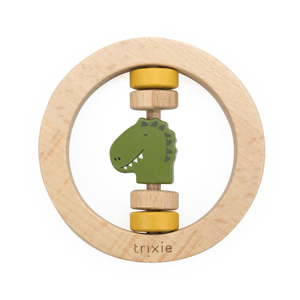 Trixie - Wooden Round Rattle - Mr. Dino