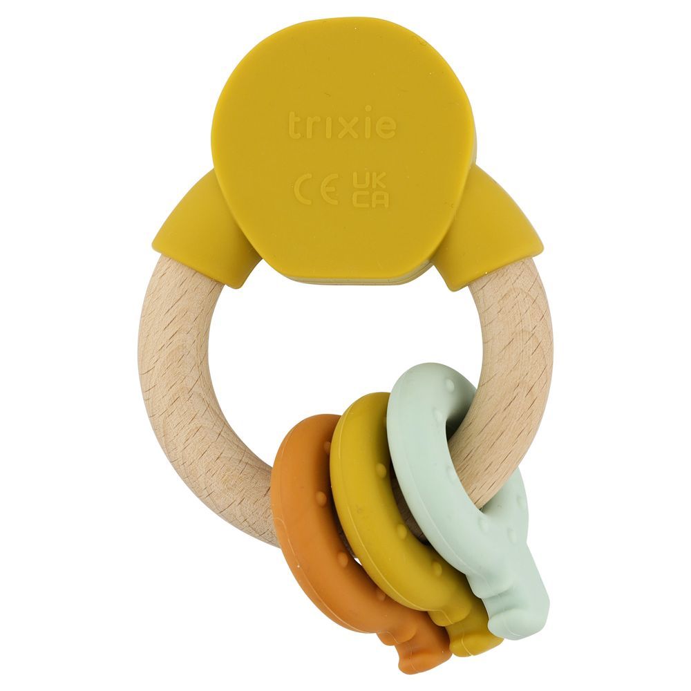 Trixie - Wooden Silicone Activity Ring - Mr. Lion