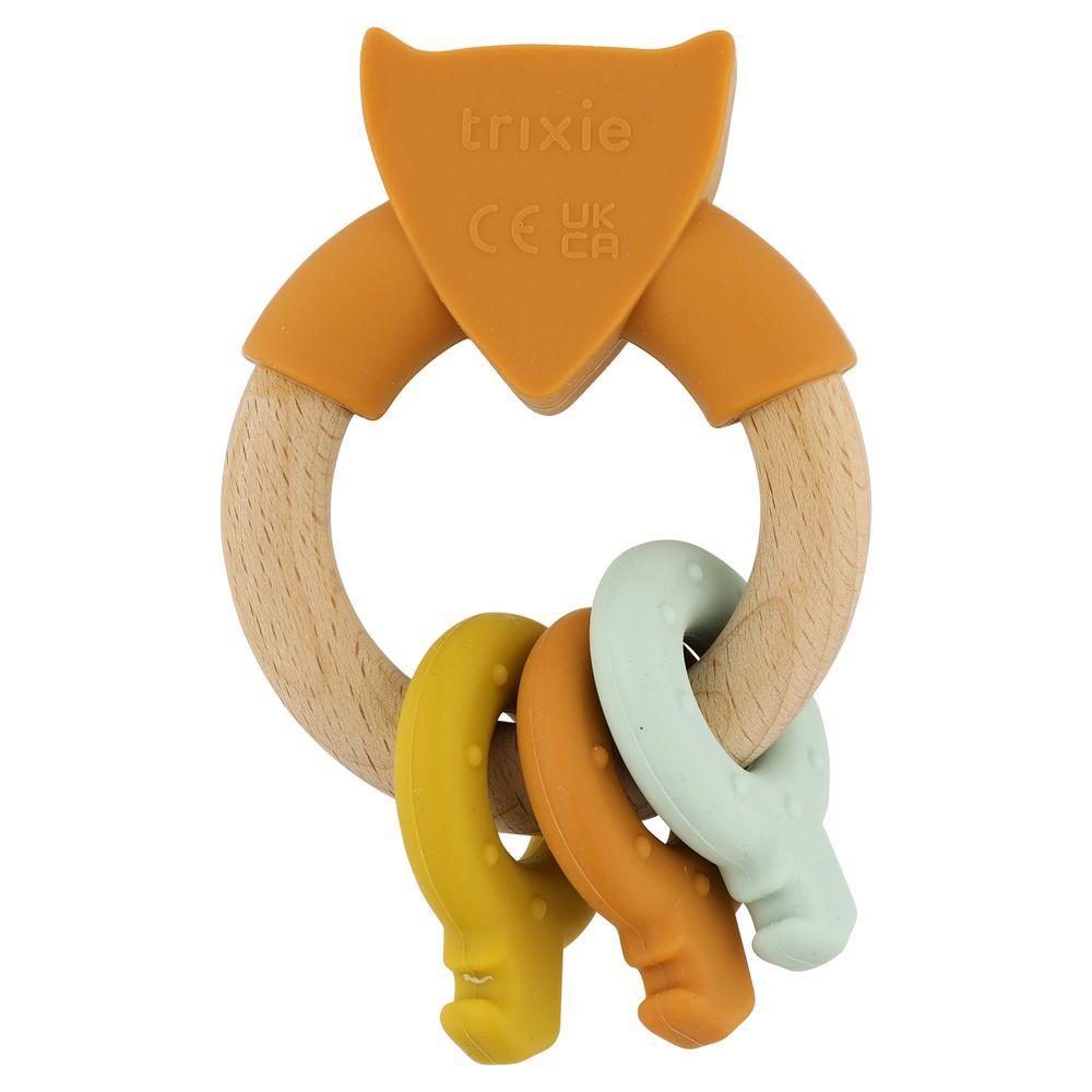 Trixie - Wooden Silicone Activity Ring - Mr. Fox