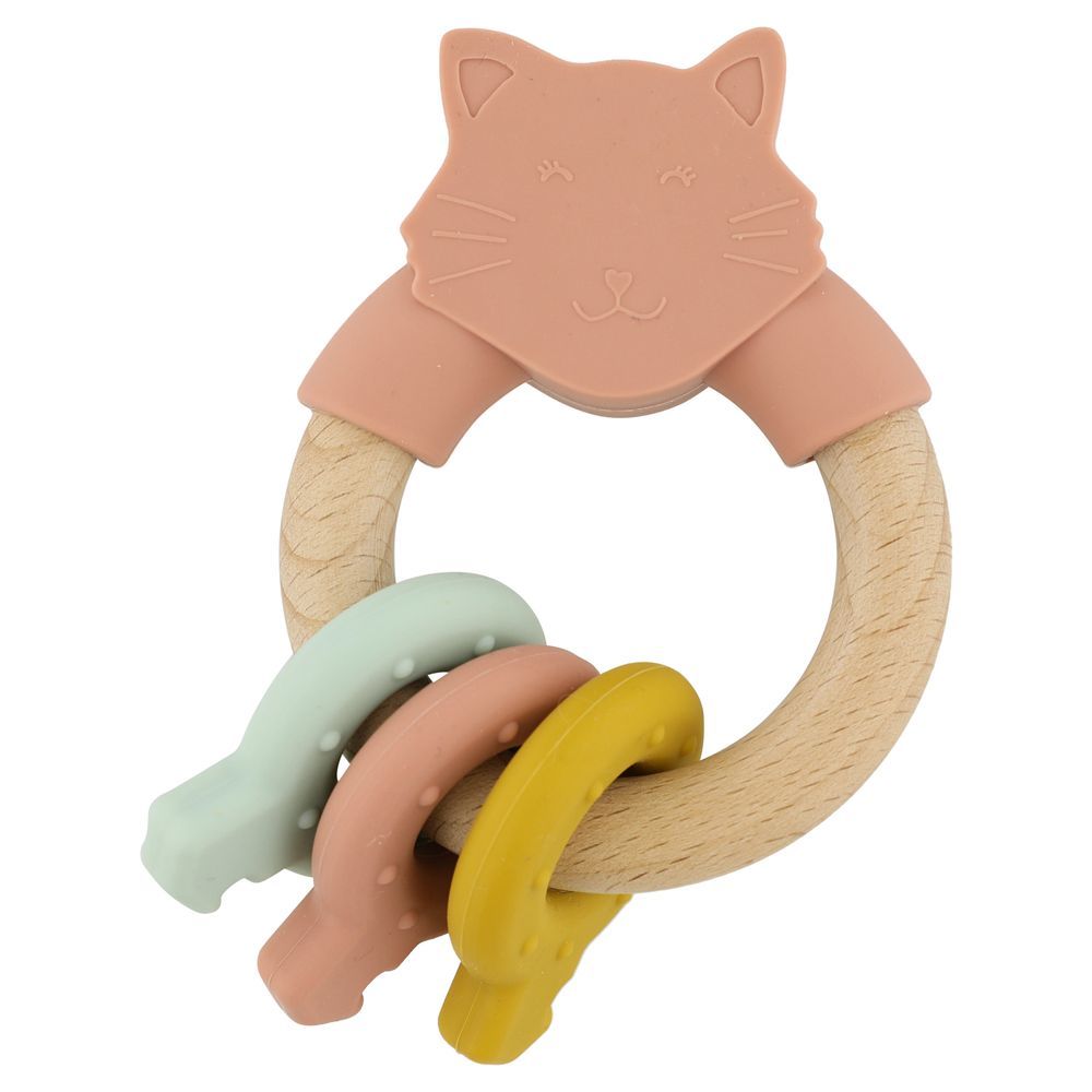 Trixie - Wooden Silicone Activity Ring - Mrs. Cat