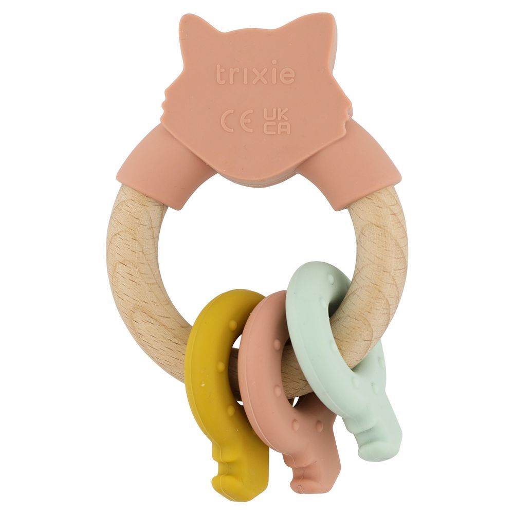 Trixie - Wooden Silicone Activity Ring - Mrs. Cat