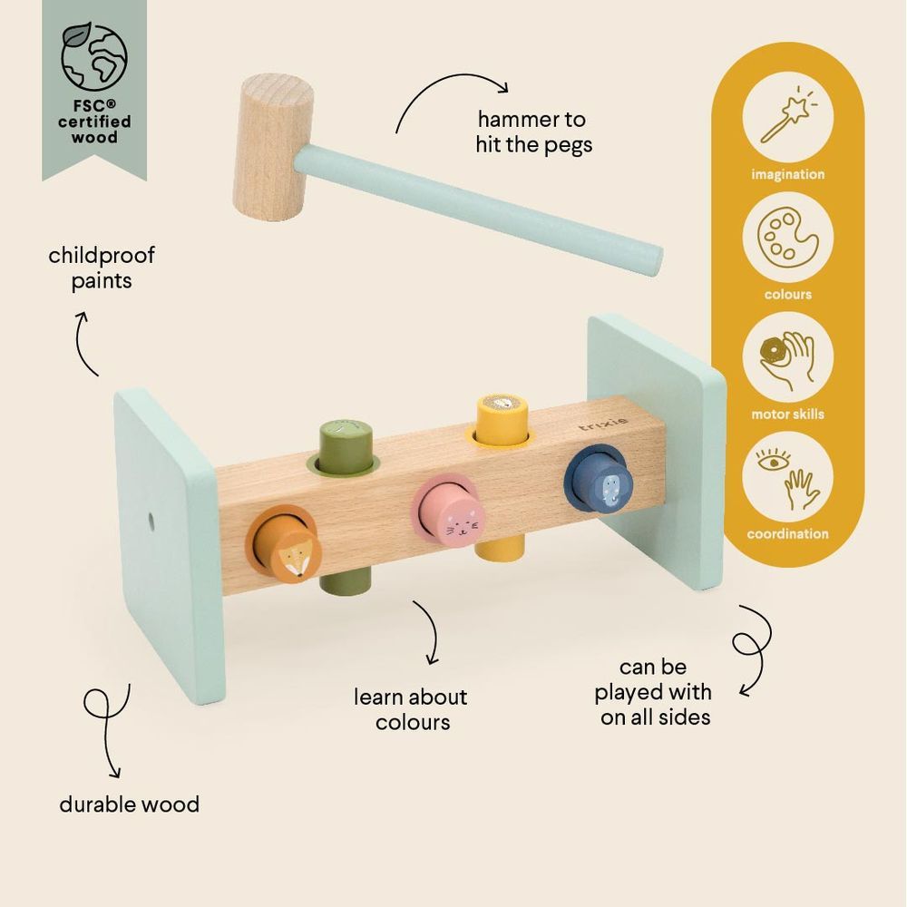 تريكسى - لعبة طاولة المطرقة الخشبية