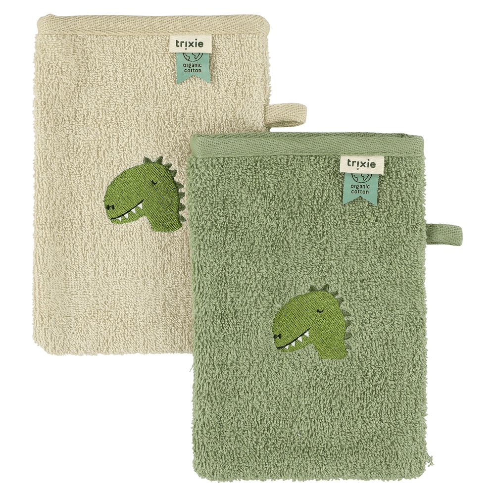 Trixie - Baby Washcloth Set - Dino - 2 Pcs