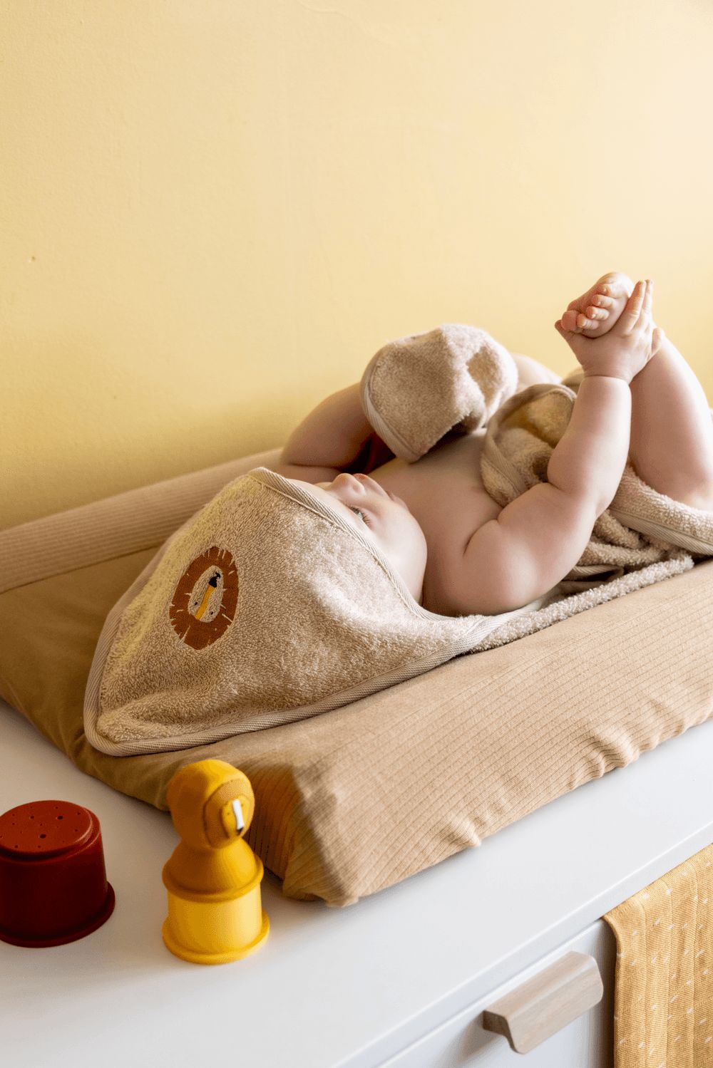 Trixie - Organic Cotton Hooded Towel - Lion - Small