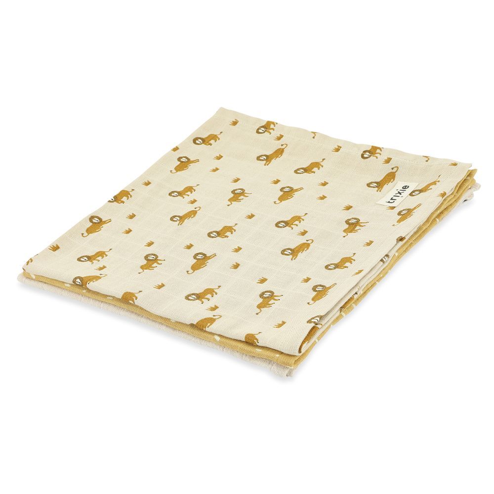 Trixie - Lively Lion Muslin Cloths - Pack of 3