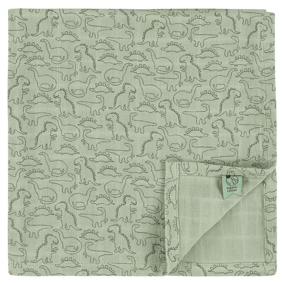 Trixie - Daring Dino & Trixie Print Muslin Cloths - Pack of 3