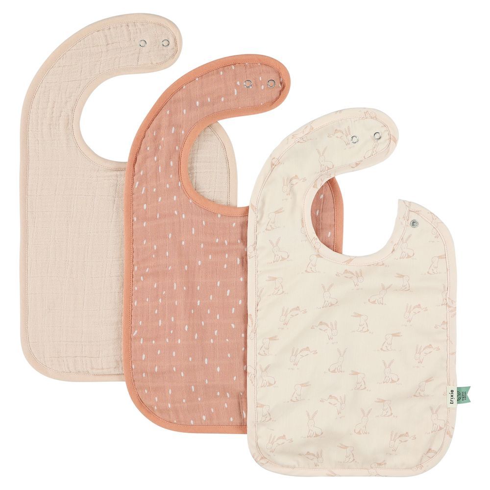 Trixie - Bib Mix Set - Rosy Rabbit - 3 Pcs