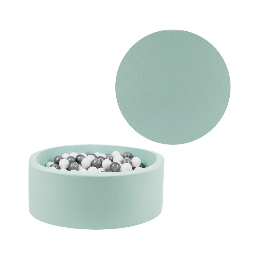 Larisa & Pumpkin - Ball Pit With 200 Balls - Mint/Silver/White