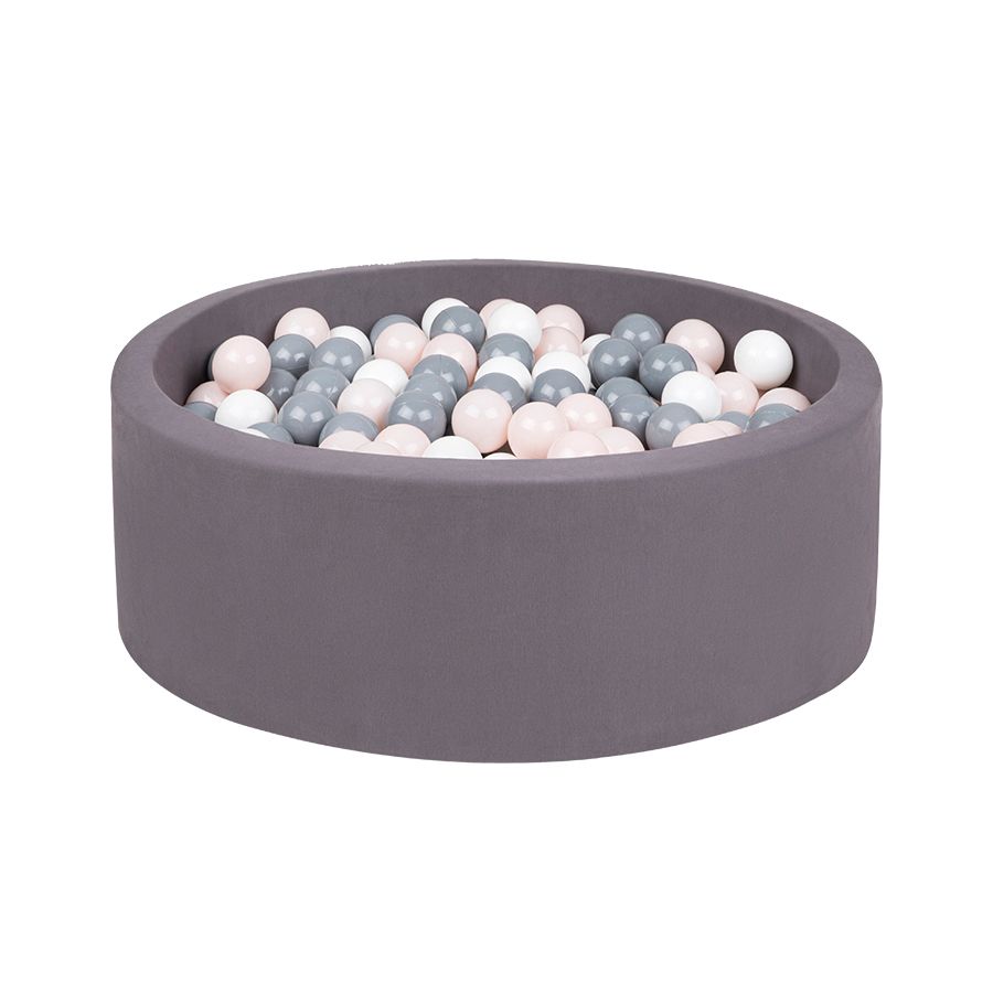 Larisa & Pumpkin - Ball Pit With 200 Balls - Powder/Grey/White