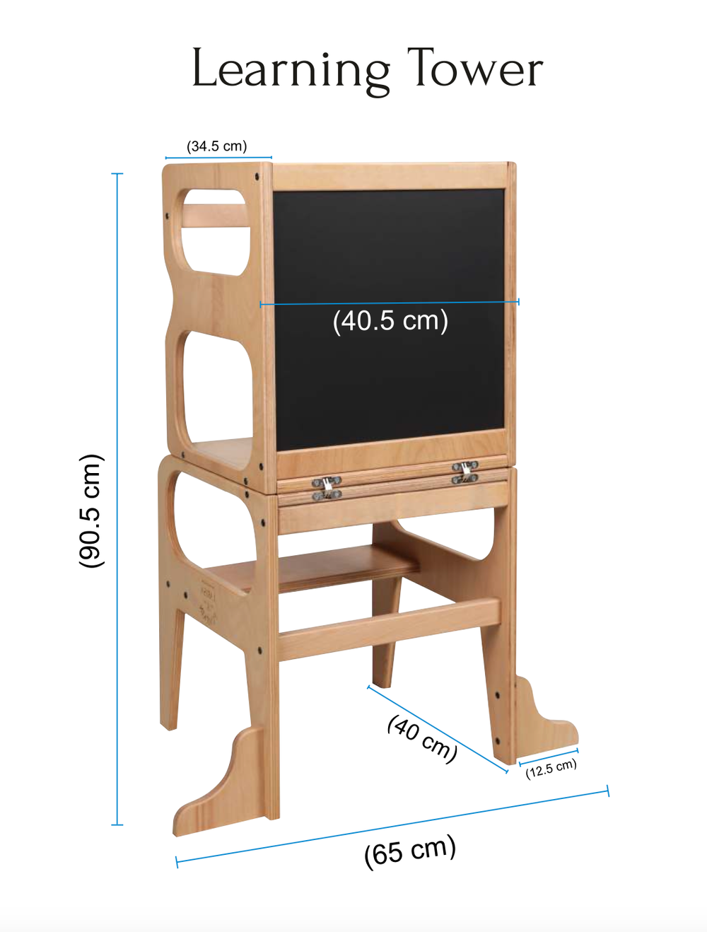 Larisa & Pumpkin - Beech Wood Learning Tower - White