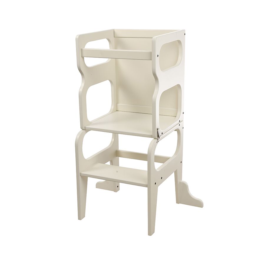 Larisa & Pumpkin - Beech Wood Learning Tower - White