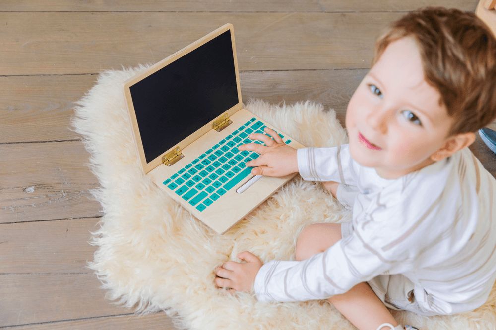 Larisa & Pumpkin - Wooden Toy Laptop