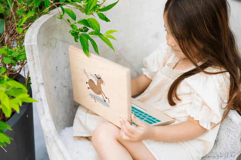 Larisa & Pumpkin - Wooden Toy Laptop