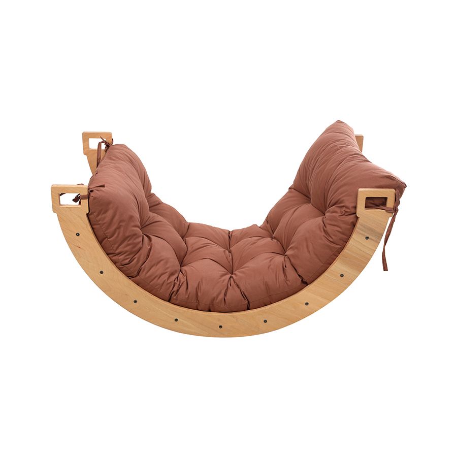 Larisa & Pumpkin - Rocker Balance Arch With Brown Pillow - Large